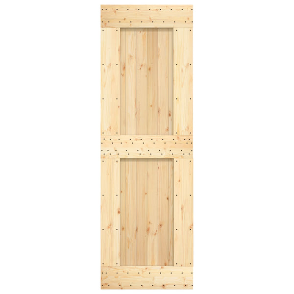 Liukuovi 70 X 210 Cm Massiivinen Mänty (Käsittelemätön)