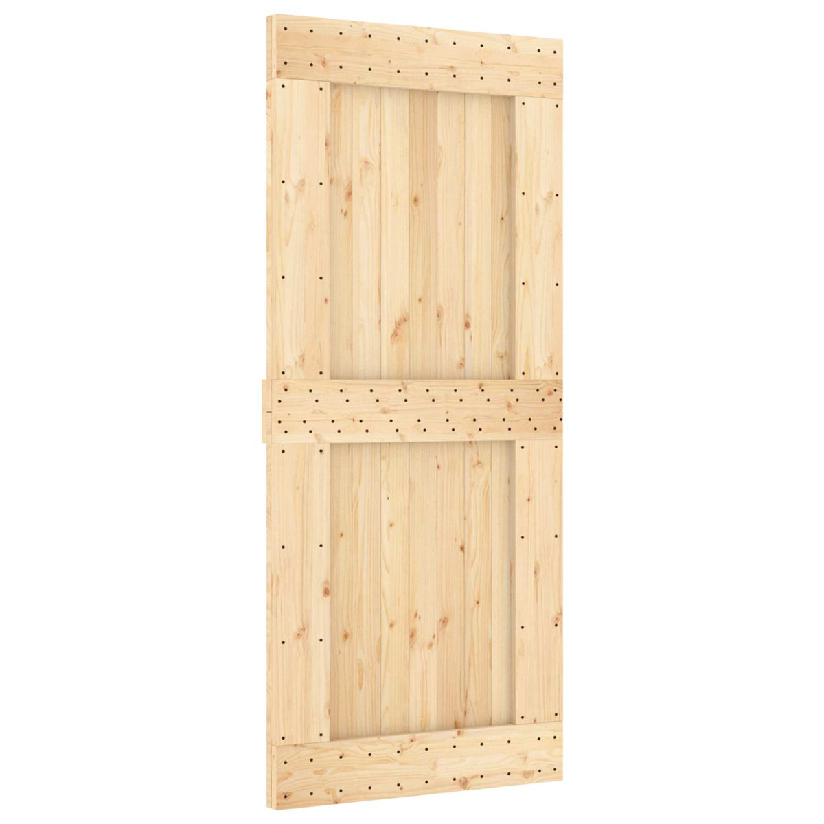 Liukuovi 90 X 210 Cm Massiivinen Mänty (Käsittelemätön)