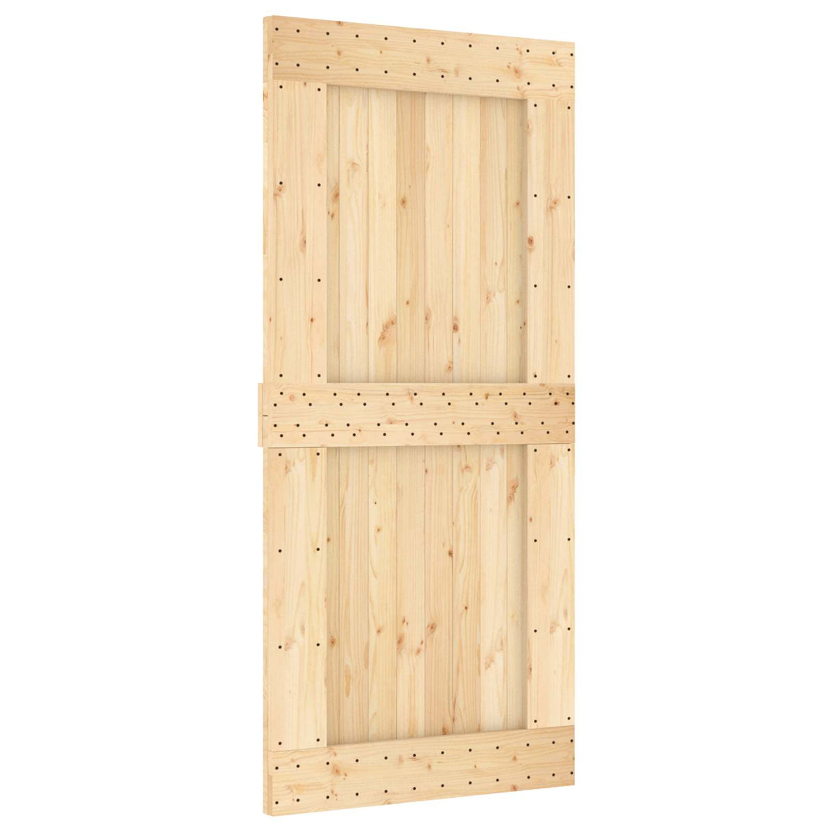 Liukuovi 95 X 210 Cm Massiivinen Mänty (Käsittelemätön)