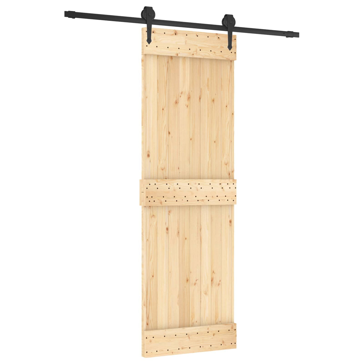 Liukuovi 70 X 210 Cm Massiivinen Mänty (Käsittelemätön)