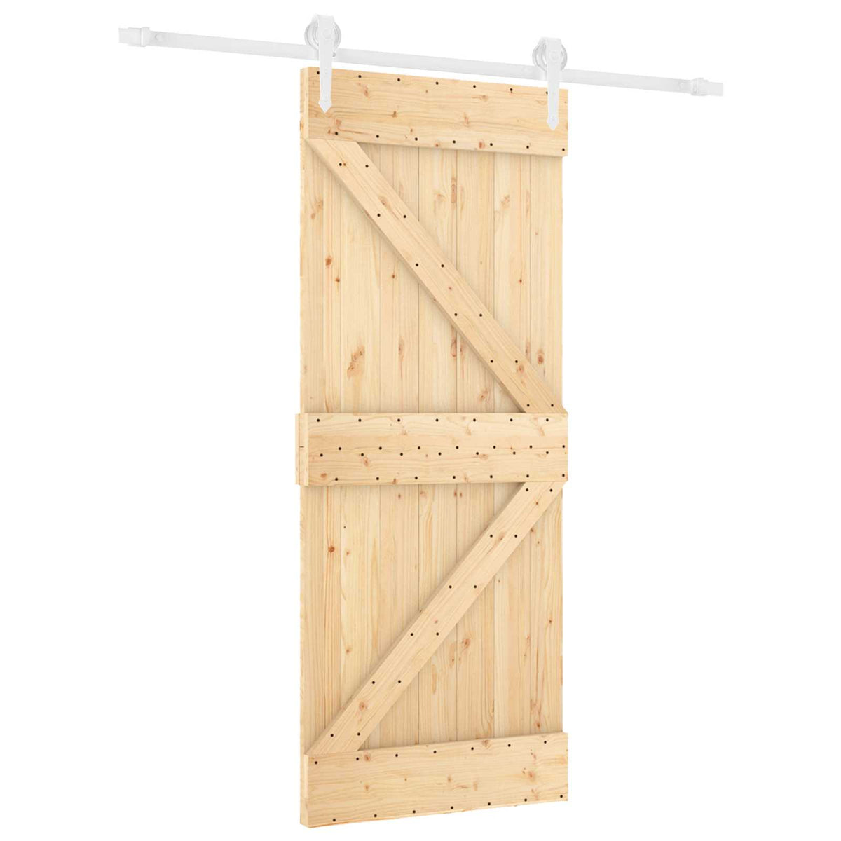 Liukuovi 85 X 210 Cm Massiivinen Mänty (Käsittelemätön)