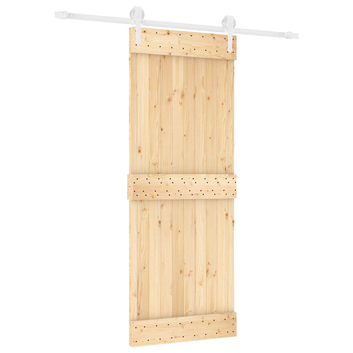 Liukuovi 80 X 210 Cm Massiivinen Mänty (Käsittelemätön)