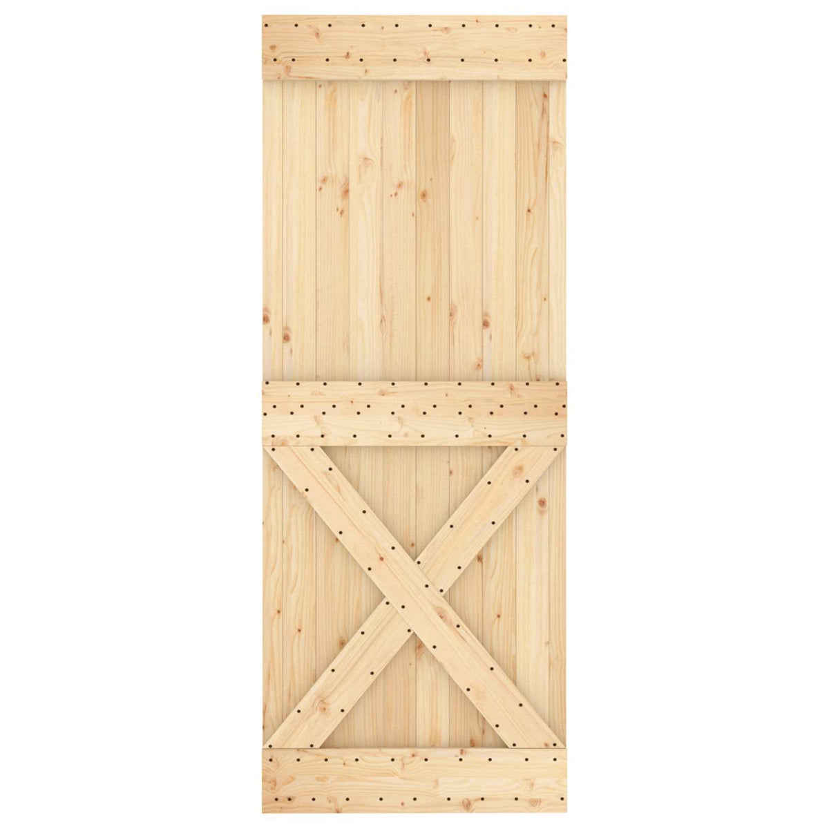 Liukuovi 80 X 210 Cm Massiivinen Mänty (Käsittelemätön)