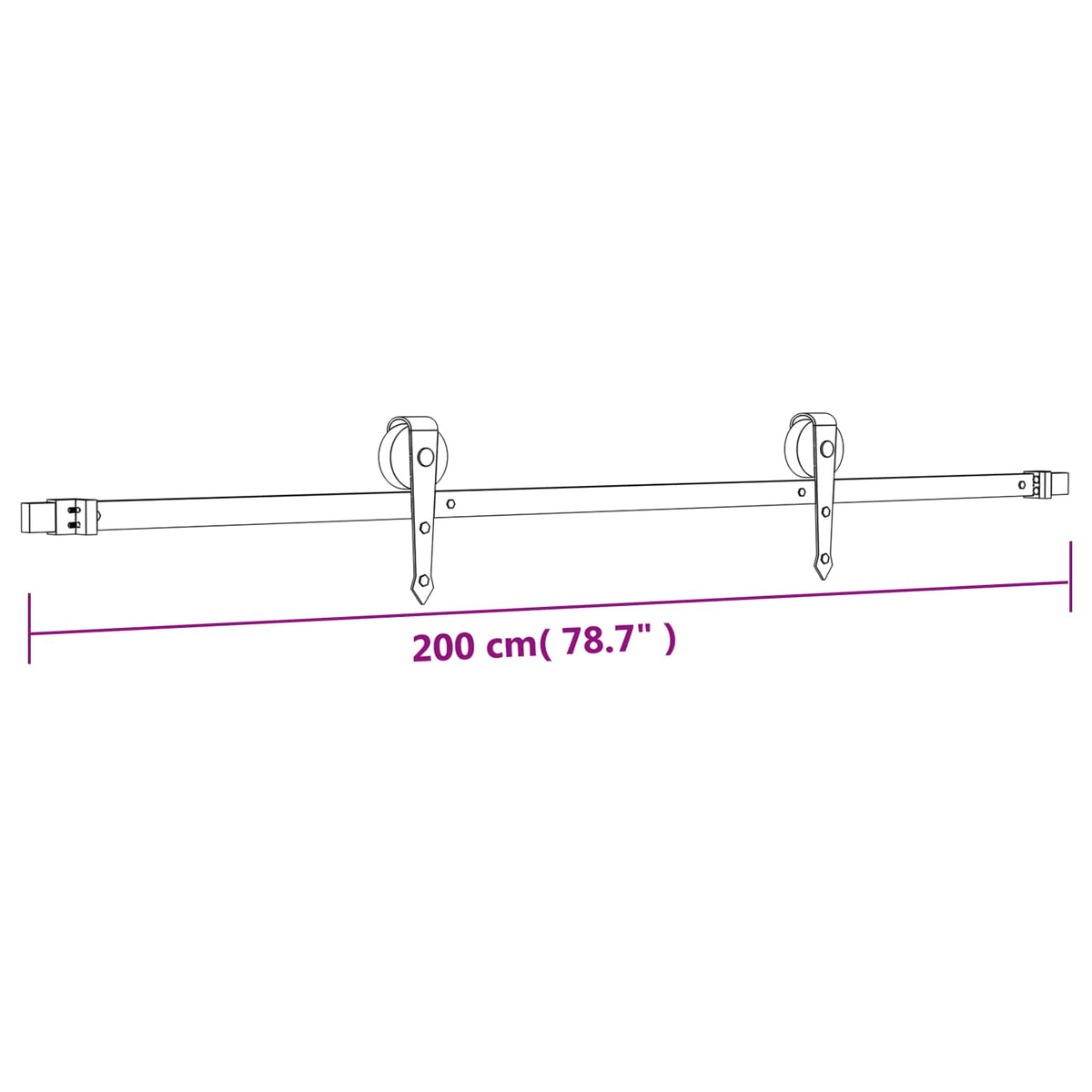 Liukuovi Luonnollinen Ja Musta 70 X 210 Cm Massiivinen Mänty