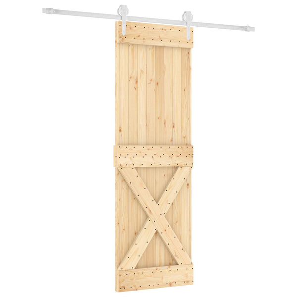 Liukuovi 70 X 210 Cm Massiivinen Mänty (Käsittelemätön)
