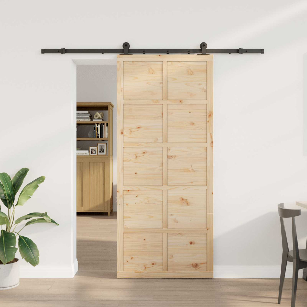 Liukuovi Täysi Mänty Luonnollinen