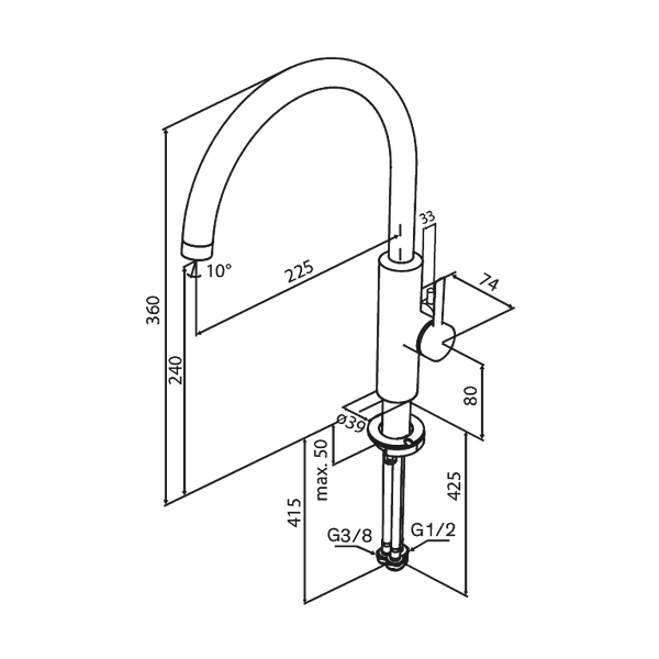 Damixa Keittiöhana+Apk Iris Harjattu Messinki 910717925 [6231348] |