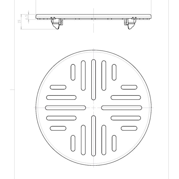Round floor drain cover RST Vieser Ø 150 mm [3315902]