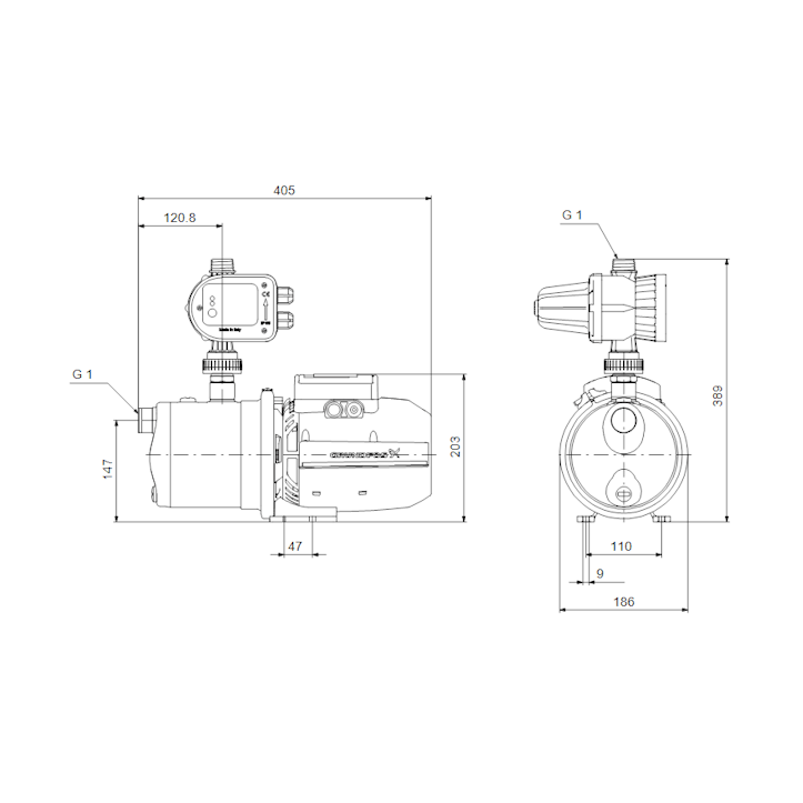 Vesiautomaatti Grundfos Jp 4-47 Pm Start 1-V 4732549