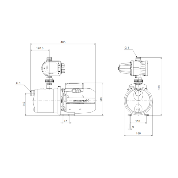 Vesiautomaatti Grundfos Jp 4-47 Pm Start 1-V 4732549