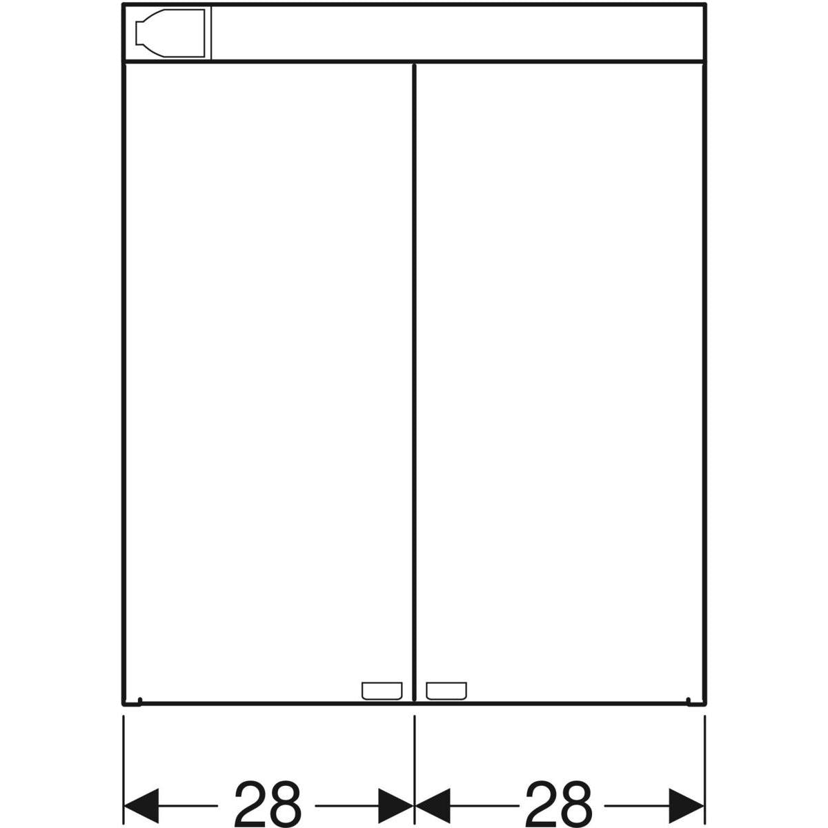 Peilikaappi IDO Reflect Basic valolla, kahdella ovella 560 mm [6014186] |