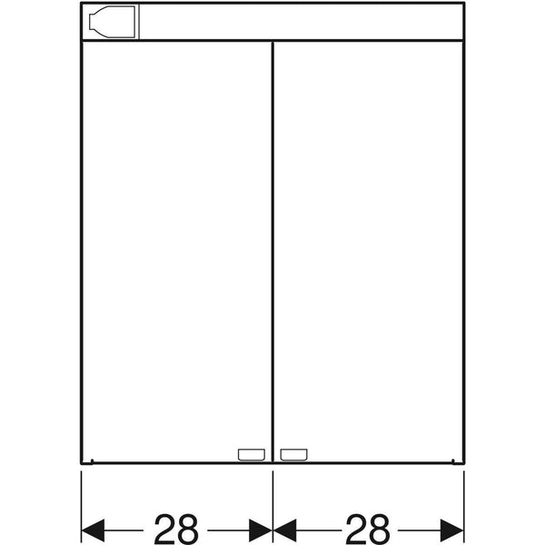 Peilikaappi IDO Reflect Basic valolla, kahdella ovella 560 mm [6014186] |