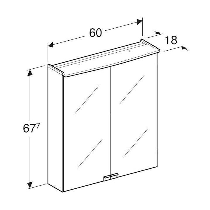 Peilikaappi Reflect 9362805001 Ido Clear 600. Led [6015550] |