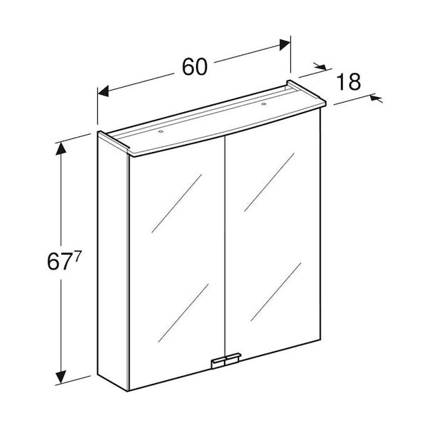 Peilikaappi Reflect 9362805001 Ido Clear 600. Led [6015550] |