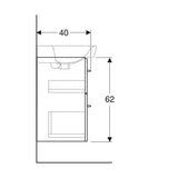 Allaskaappi IDO Glow 560 Valk [6015555] |