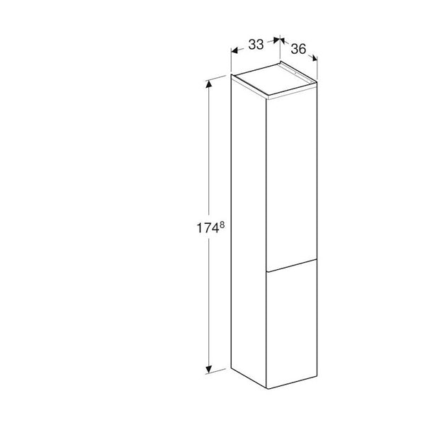 Korkea kaappi IDO Glow 96402 - 21 valkoinen vetimellä 9640221001 [6015323] |