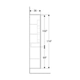 Korkea kaappi IDO Glow 96402 - 21 valkoinen vetimellä 9640221001 [6015323] |