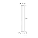 Korkea kaappi 9641021521001 IDO Glow, peiliovella 96410 - 21 521 korkea valkoinen oikea [6015291] |