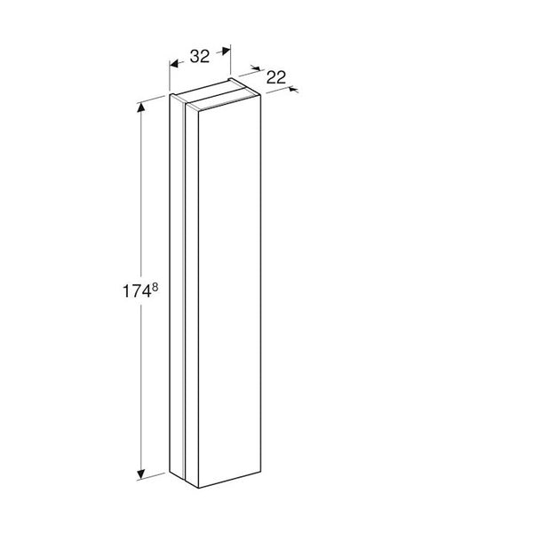 Peilikaappi Ido Glow 96410 - 62 - 511 Korkea Tammi Vas. [6015295] |