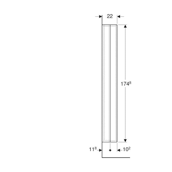 Peilikaappi Ido Glow 96410 - 62 - 511 Korkea Tammi Vas. [6015295] |