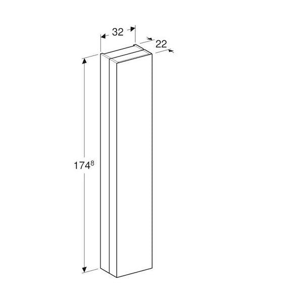 Peilikaappi Ido Glow 96410 - 62 - 521 Korkea Tammi Oik.[ 6015292] |