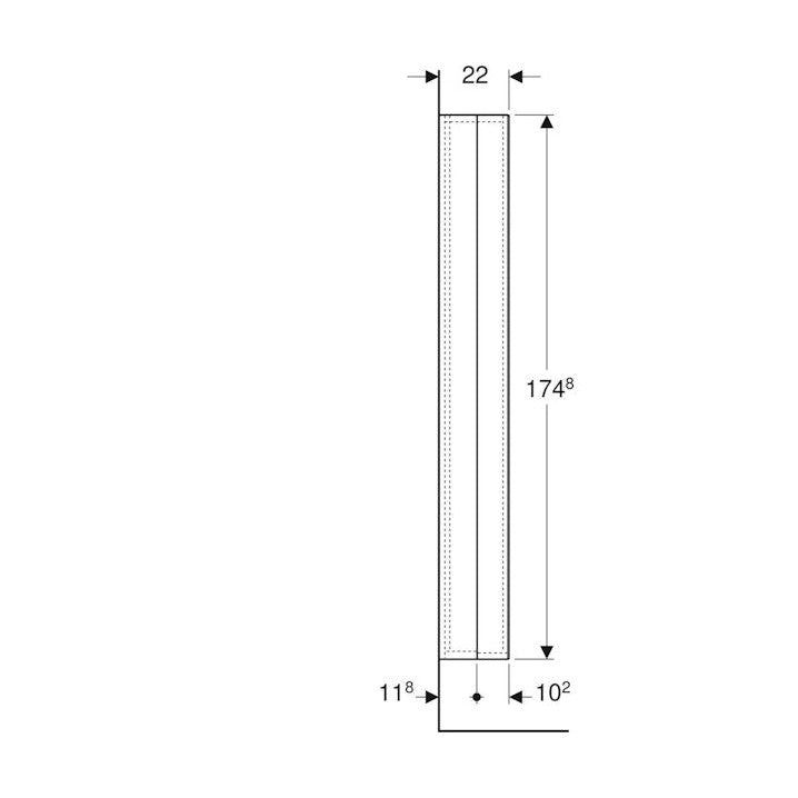 Peilikaappi Ido Glow 96410 - 62 - 521 Korkea Tammi Oik.[ 6015292] |