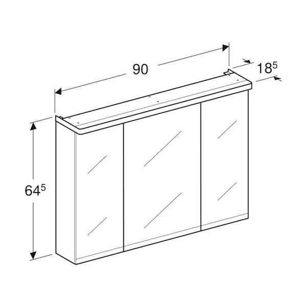 Peilikaappi Ido Glow 96501 - 62 - 501 900 Tammi [6015304] |