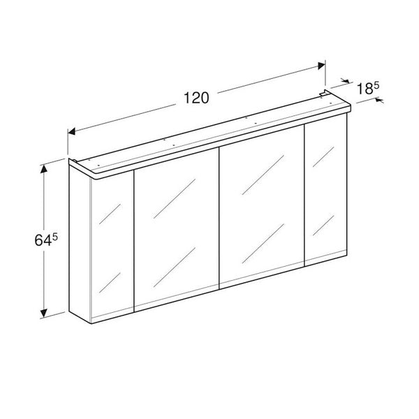 Peilikaappi Ido Glow 96503 - 21 - 501 1200 Valk. [6015309] |