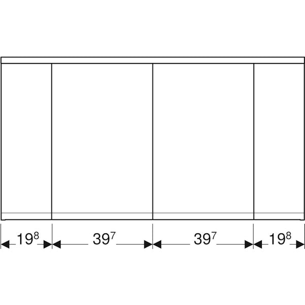 Peilikaappi Ido Glow 96503 - 62 - 501 1200 Tammi [6015310] |