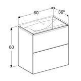 Allaskaappi 9741072111 Ido Elegant 600 Compact musta [6015522] |