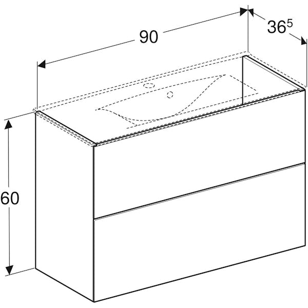 Allaskaappi Ido Elegant 900 Compact valkoinen [6015488]