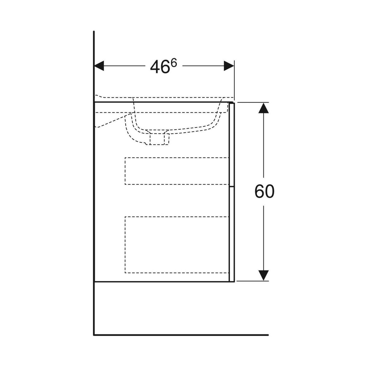 Alakaappi Ido Elegant harmaa 600 mm 9751073111 [6015526] |