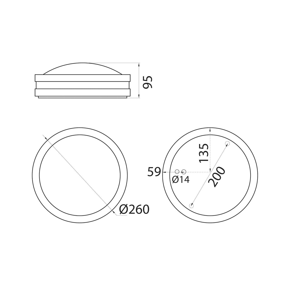 Seinävalaisin Ulko Lumia Avn260Gh Ip54 60W E27 Pc O Gh [4103154] |