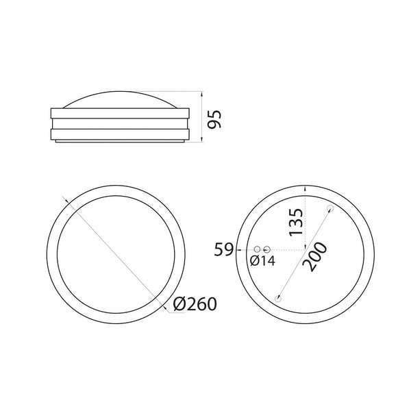 Seinävalaisin Ulko Lumia Avn260Gh Ip54 60W E27 Pc O Gh [4103154] |