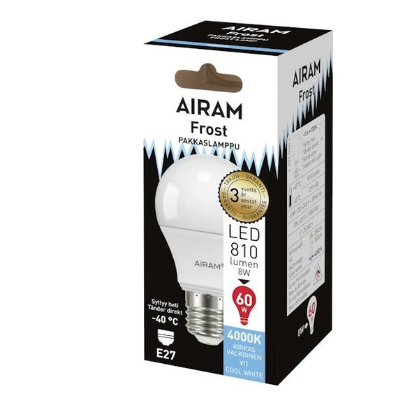 Led - Lamppu Airam A60 840 810Lm E27 Pakkas Op [4711395] |
