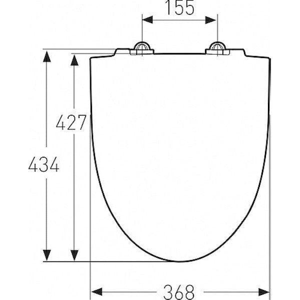 WC-istuinkansi IDO Glow 91570 kova musta SC/QR 5711161