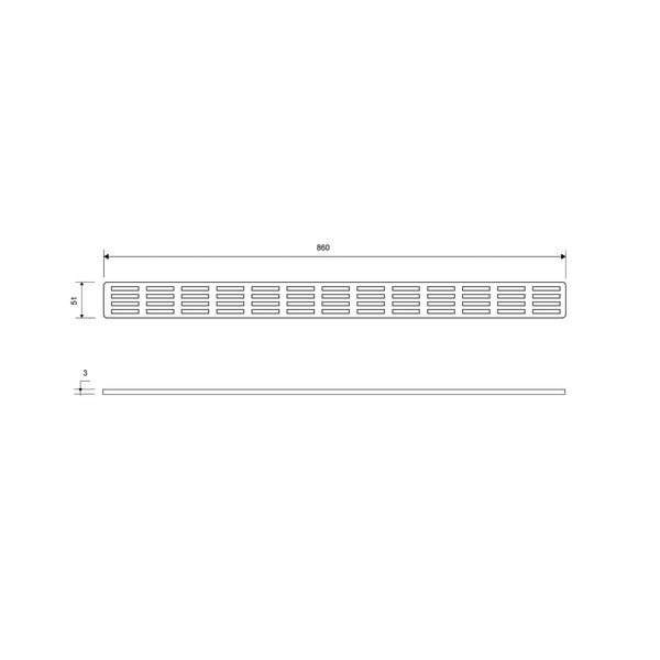 Ritilä Classicline Unidrain 1605 Stripe 900 Mm [3307602] |