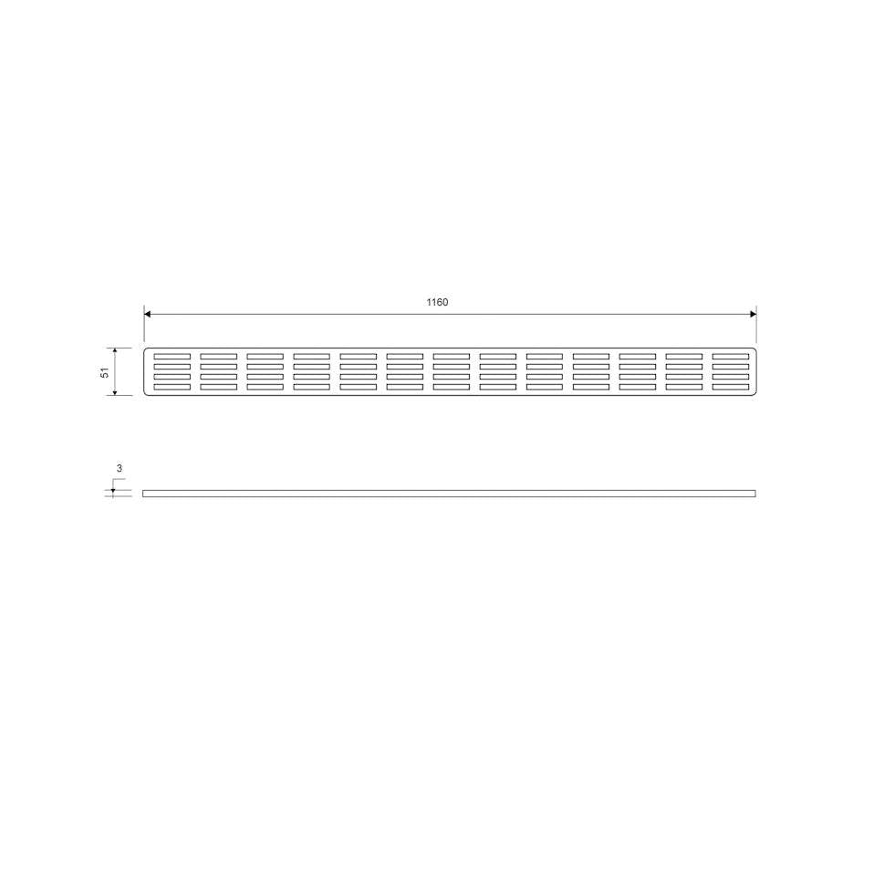 Ritilä Classicline Unidrain 1605 Stripe 1200 Mm [3307625] |