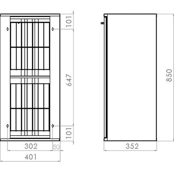 Pyykkikaappi Polaria 400 vasen, alakaappi, V60102A [6046075] |