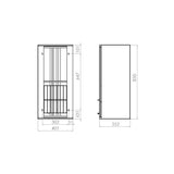 Pyykkikaappi V60102Y Polaria PYK 400Y ylä vasen valkoinen [6046055] |
