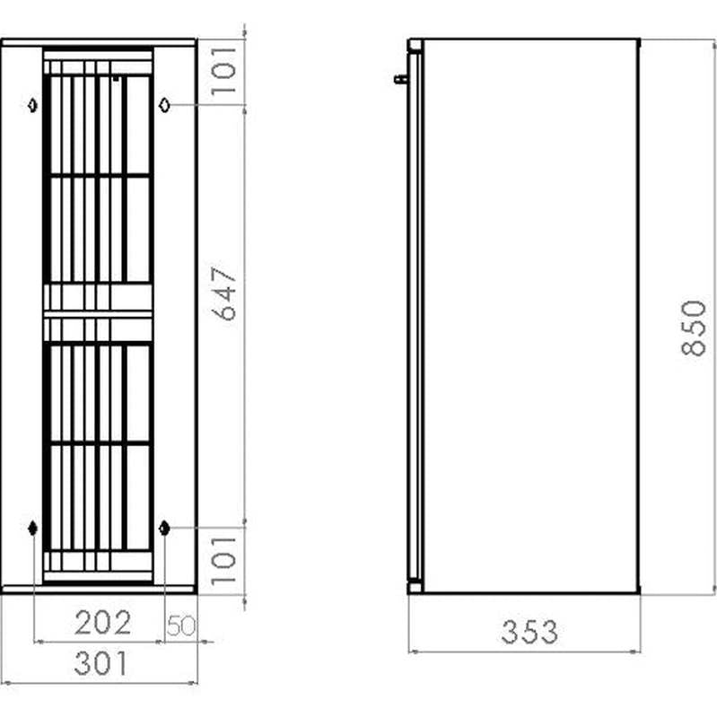 Pyykkikaappi Pyk 300 A Oikea/Lev.300Mm/Alak [6046074] |