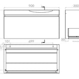 Allaskaappi V2631 Polaria Laval 900 valkoinen vasen 6045192