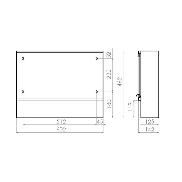 Peilikaappi V2015 Polaria PK 600 valkoinen 6045431