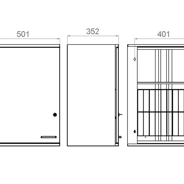 Laundry cabinet Polaria 500/700 right, top cabinet, V60203Y [6046059]