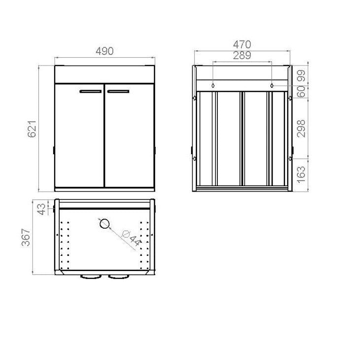 Allaskaappi V2585 Polaria Glow 11165 altaalle [6045198] |