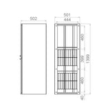 Pyykkikaappi V60206 Polaria PYK, kahdella korilla 500/1400 vasen [6045200] |