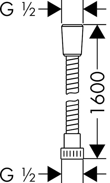 Suihkuletku Hansgrohe Metaflex 1600 mm kromi 28266000 [6555431]