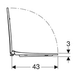 WC-istuinkansi IDO Glow 91570 kova musta SC/QR 5711161