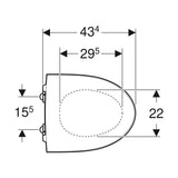 WC-istuinkansi IDO Glow 91570 kova musta SC/QR 5711161