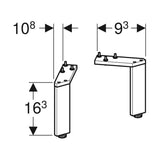 Jalkasarja Ido Sense Art 2Kpl 163Mm Musta [6015689] |